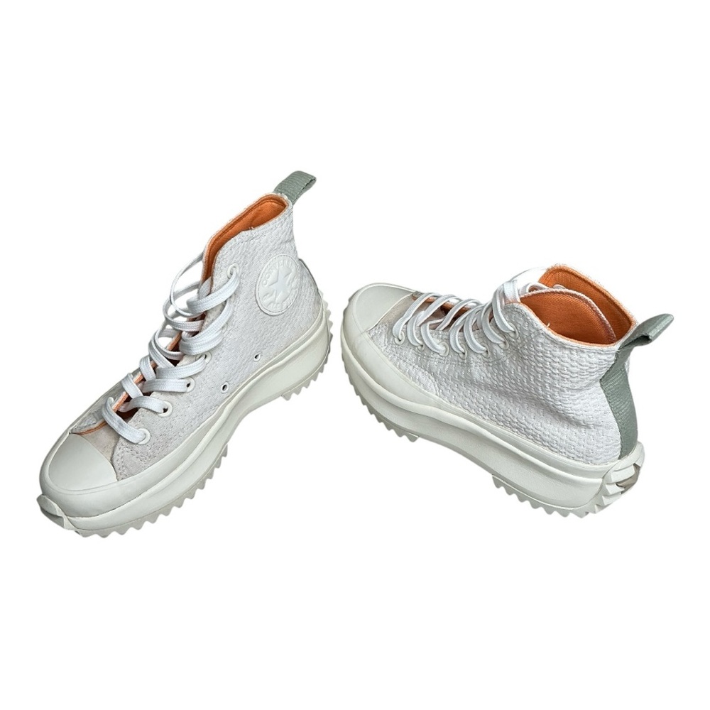 Converse Run Star Hike Hi Platform Sneakers White Woven Texture | Women’s 7.5 - Picture 13 of 15
